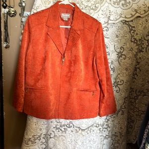 😄90’s Burnt Orange Blazer 18P Rayon Blend